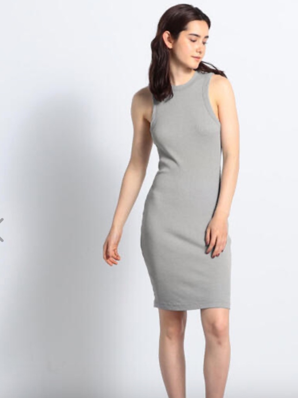 James Perse Gray Robbed Scoop Back Tank Dress 1 S